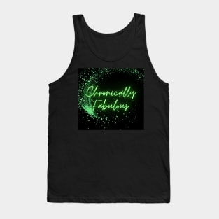 Spoonies are Chronically Fabulous (Green Glitter) Tank Top